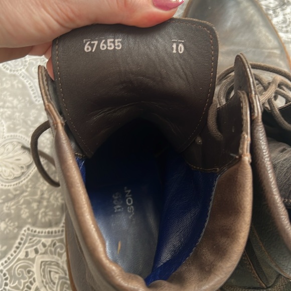 Men’s Mark Nason Lace Up Brown Leather Boots - Picture 4 of 5